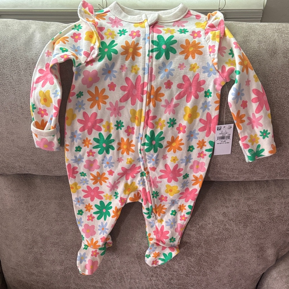 Old Navy Colorful Floral Kids Footie